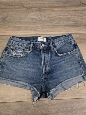AGOLDE Parker Vintage  Women's Blue Denim Cutoff Shorts Size 26